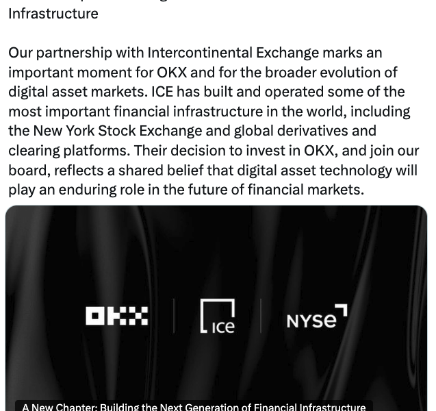 NYSE, Funding, United States, OKX, Tokenization