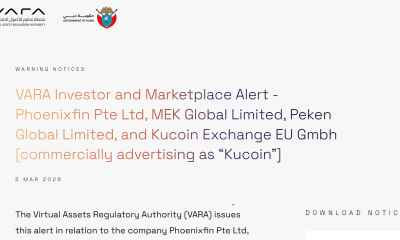Dubai Regulator Warns KuCoin Over Unlicensed Crypto Services