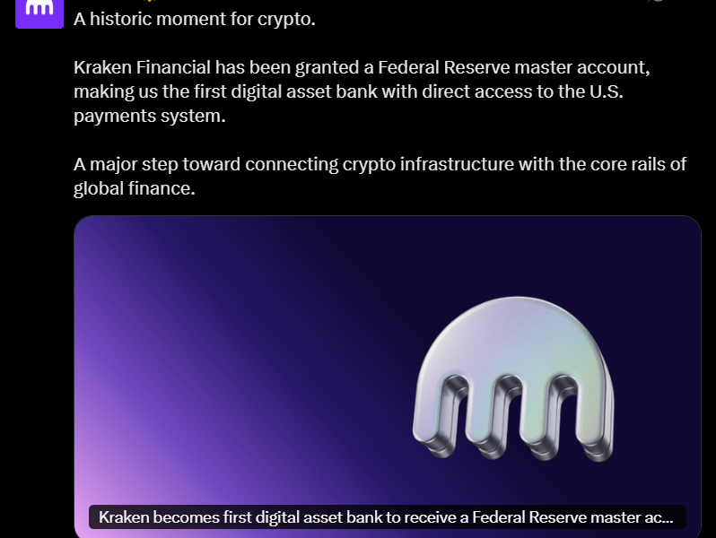 Kraken Fed Access, MARA Bitcoin Strategy, NYSE Tokenization Push