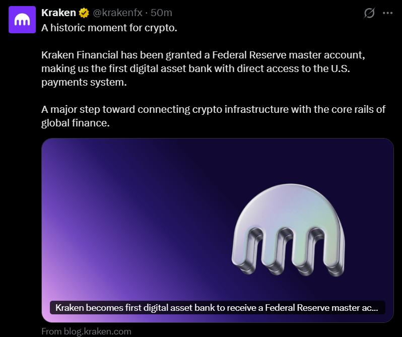 Kraken Fed Access, MARA Bitcoin Strategy, NYSE Tokenization Push