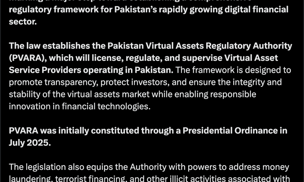 Pakistan, Bitcoin Regulation