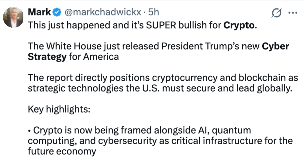 Cryptocurrencies, United States, AI, Donald Trump, Quantum Computing