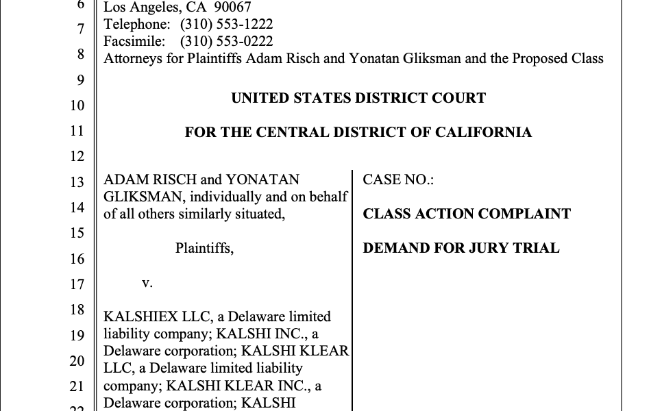 Court, Kalshi, Prediction Markets