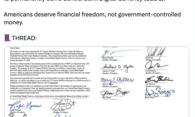 US Lawmakers Demand 'Permanent' CBDC Block