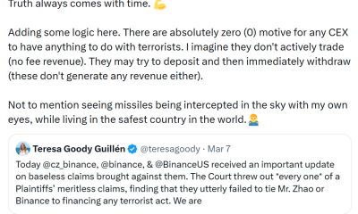 US Court Dismisses Binance, CZ Terrorism Financing Lawsuit