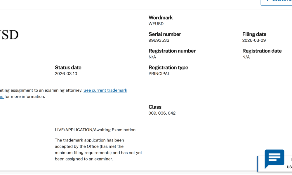 Wells Fargo Files Trademark for ‘WFUSD’ Crypto Services Platform