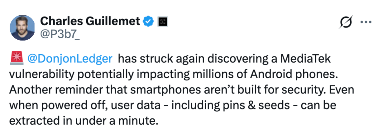 MediaTek Patches Bug Allowing Attackers To Steal Crypto Seeds