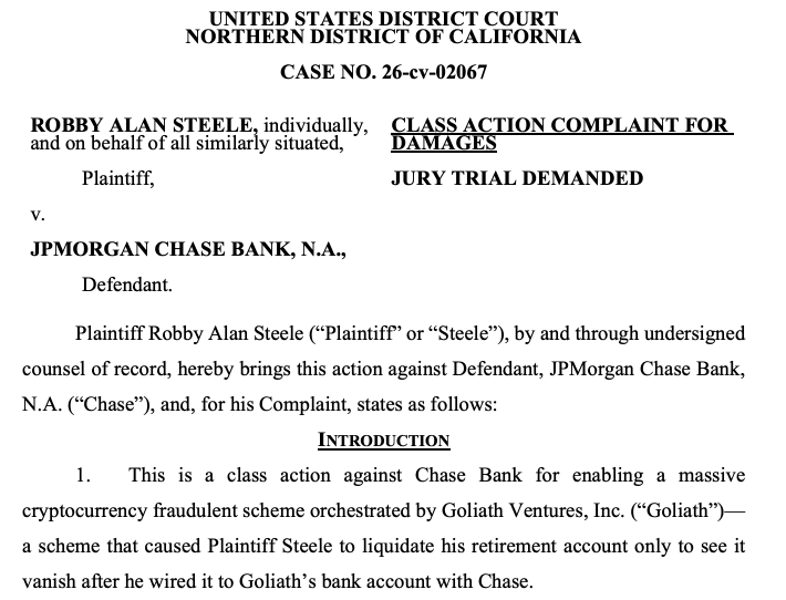 JPMorgan Sued Over $328M Crypto Ponzi Scheme