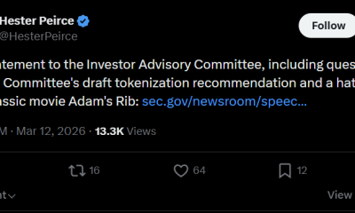 Hester Peirce Calls For Simpler Disclosure Rules, Tokenization Experiments