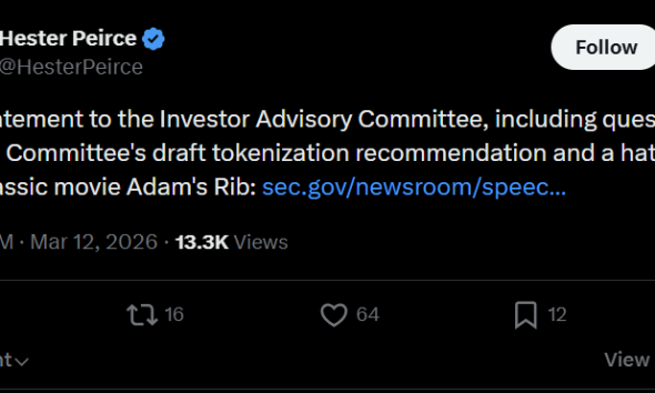 Hester Peirce Calls For Simpler Disclosure Rules, Tokenization Experiments