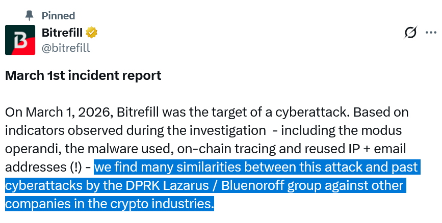 Bitrefill Claims Lazarus Group Hacked Them, Stealing Funds