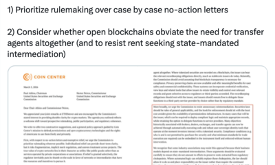 Coin Center Urges SEC To Prioritize Rulemaking Over No-Action Letters