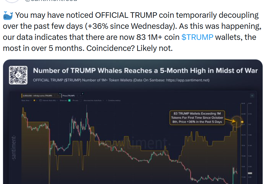 Trump Memecoin Luncheon Drives Whale Wallet Activity