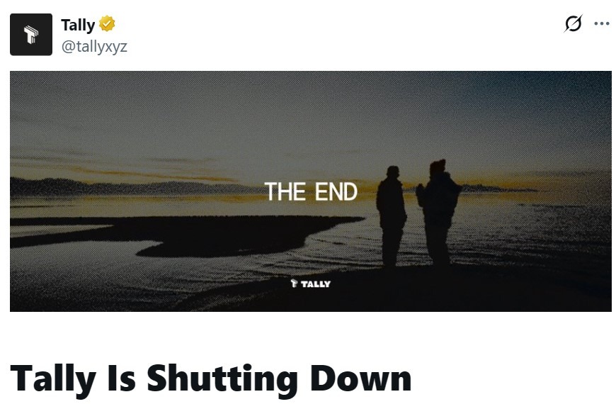 Tally to Wind Down DAO Platform, Scraps Planned ICO