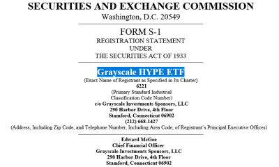 Grayscale Files For Spot Hyperliquid ETF