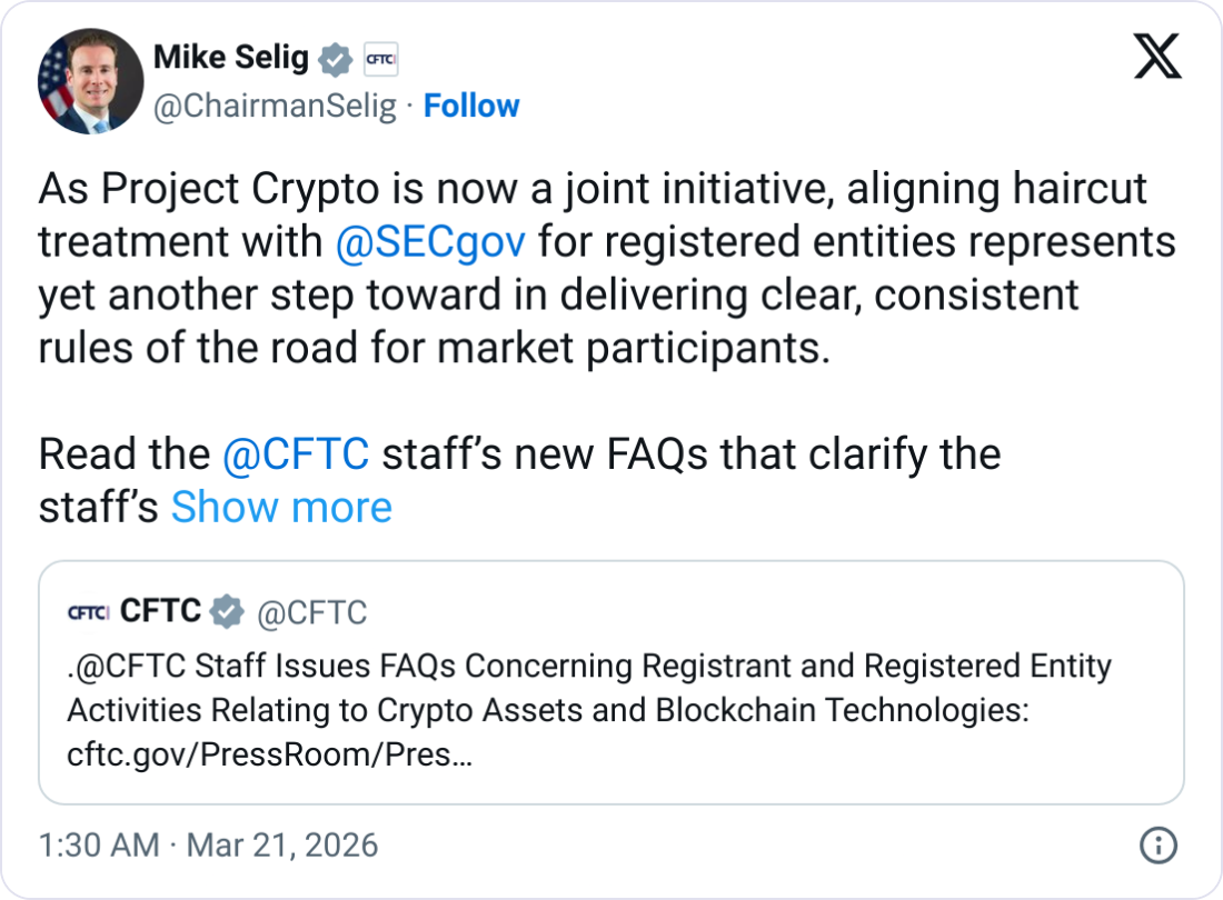 CFTC Staff Share FAQ on Crypto Collateral