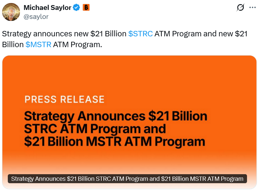 Strategy Unveils New $44B Plan to Fund Bitcoin Purchases