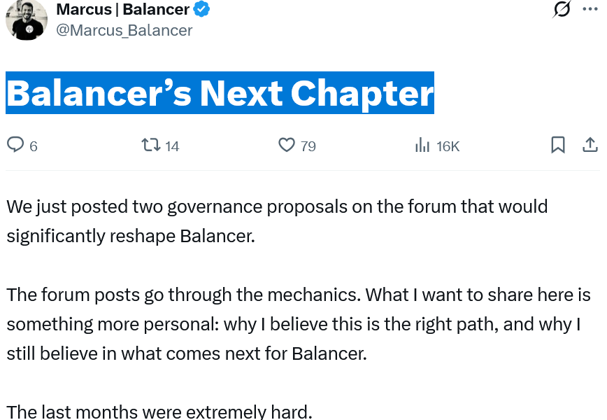 Balancer Labs Shuts Down, Protocol to Continue