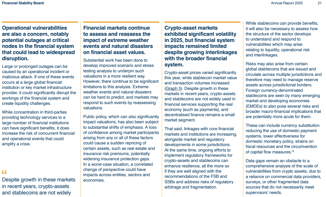 FSB Flags Dollar Stablecoins as Bigger Risk for Emerging Markets