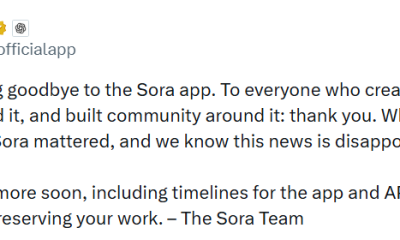 OpenAI to Shut Down Sora After Just Six Months