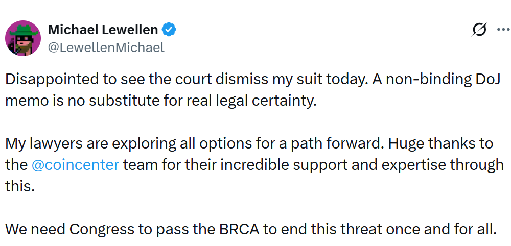 Texas Court Dismisses Crypto Dev Lawsuit Seeking Clarity