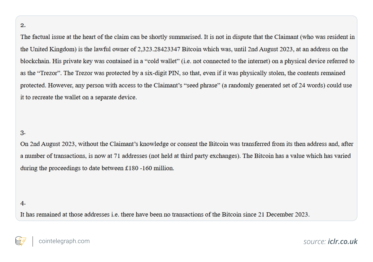 How a Seed Phrase Leak Led to a $176M Bitcoin Theft Case