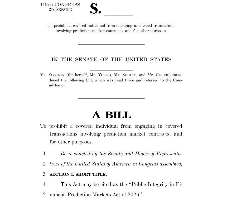 Bill Proposes To Stop Government Officials Betting on Prediction Markets