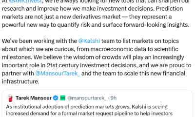 ARK Invest Taps Kalshi Data to Guide Investment Decisions