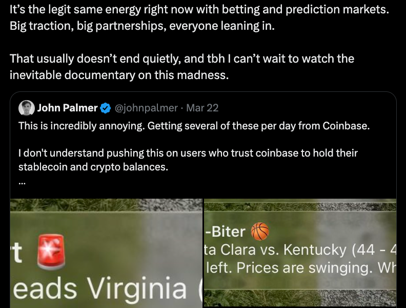 Coinbase, Cryptocurrency Exchange, Sport, Prediction Markets