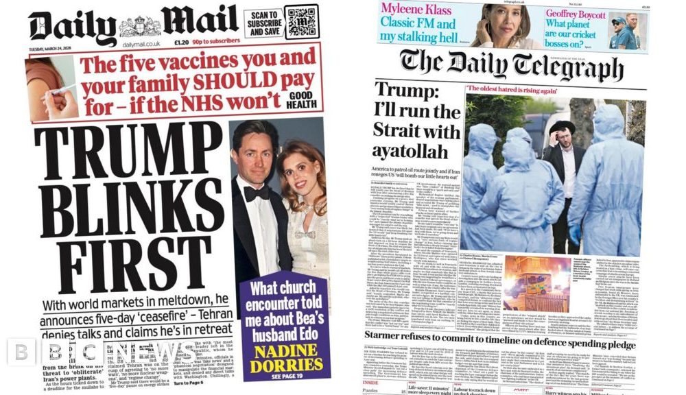 'Trump blinks first' and 'horrific' attack on Jewish charity ambulances