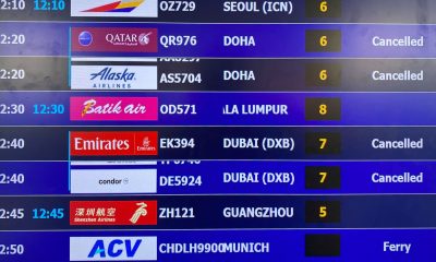 Travel stocks sink after thousands of flights grounded