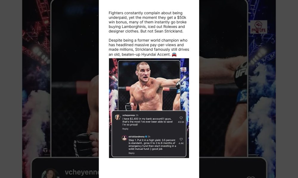 Sean Strickland Gives Fan Financial Advice!