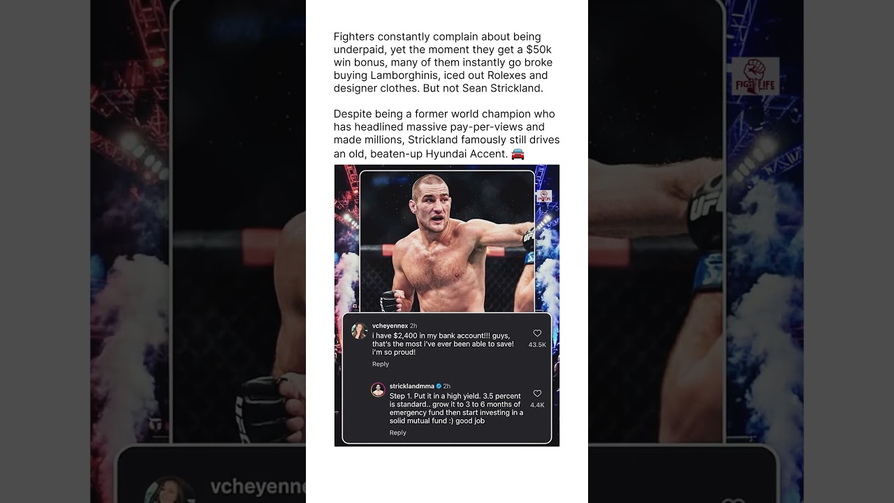 Sean Strickland Gives Fan Financial Advice!