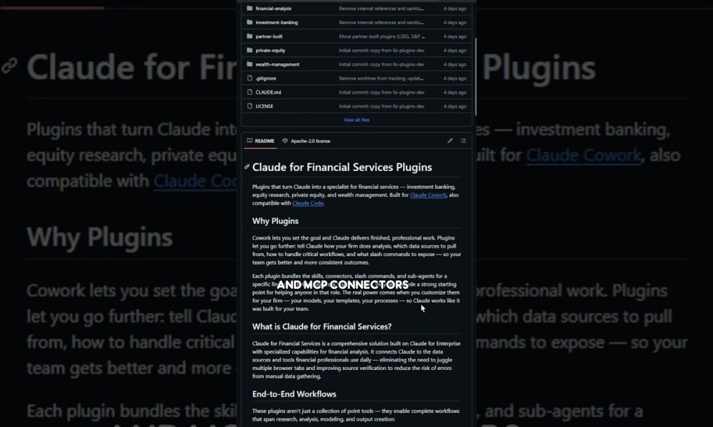 This is an official collection of Claude plugins from Anthropic for financial services workflows