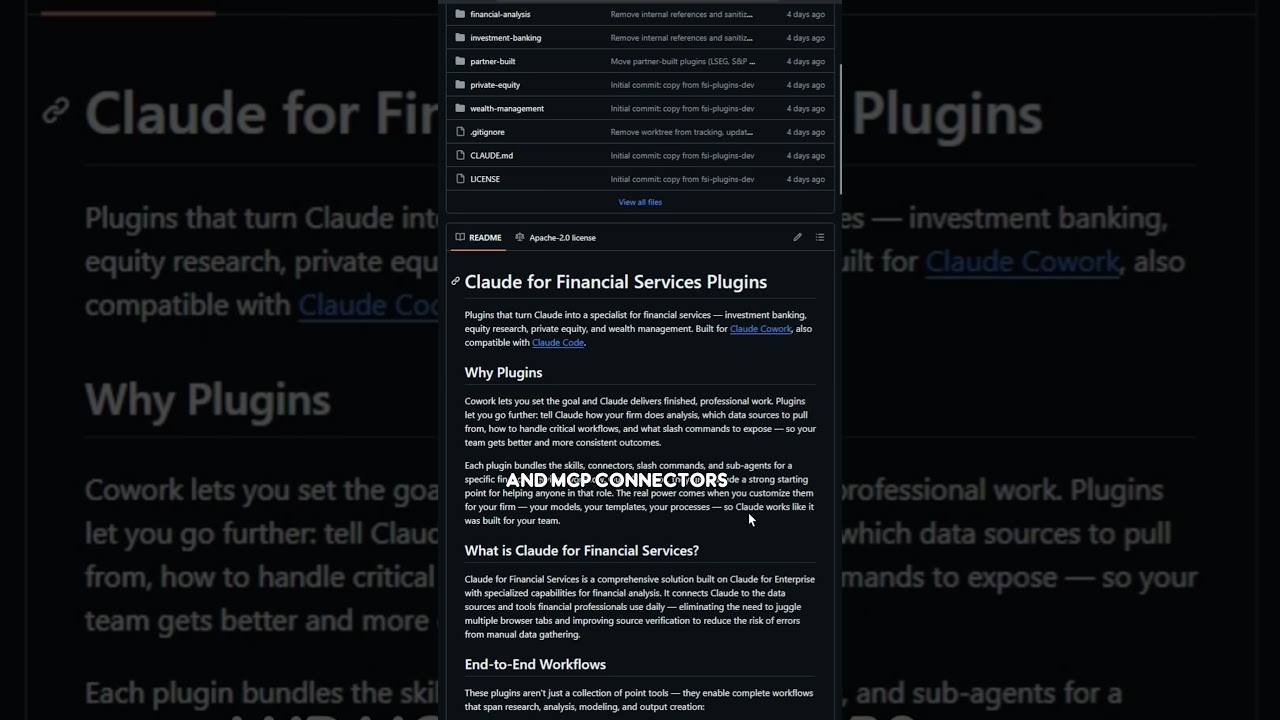 This is an official collection of Claude plugins from Anthropic for financial services workflows