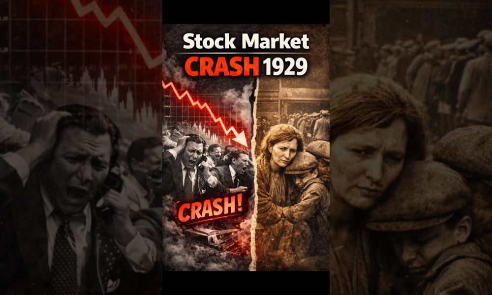 45s Finance Digest: 1929 Stock Market Crash Explained | What Triggered the Great Depression #shorts