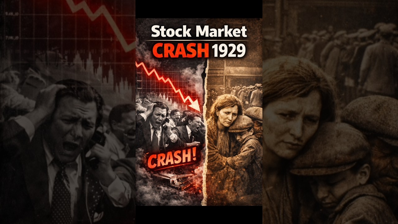 45s Finance Digest: 1929 Stock Market Crash Explained | What Triggered the Great Depression #shorts