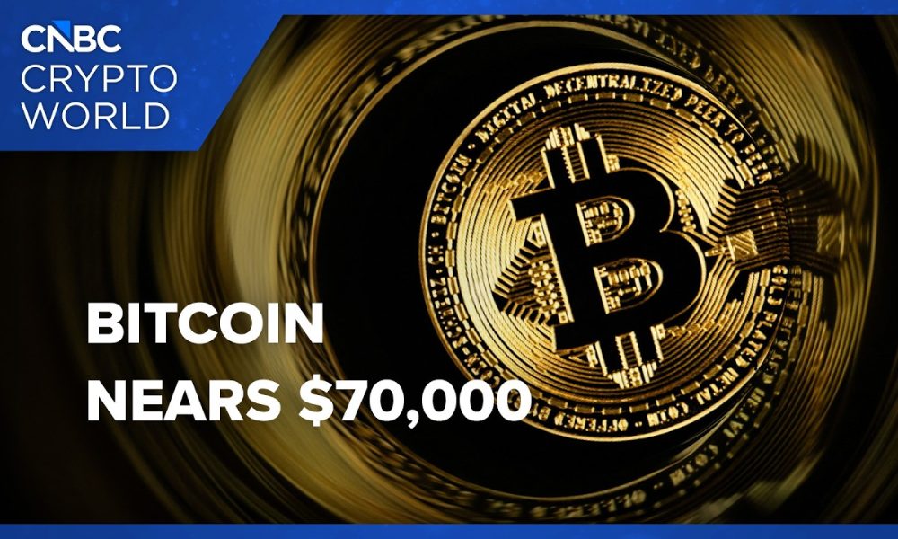 Bitcoin climbs toward $70,000 level as U.S. equities rise: CNBC Crypto World