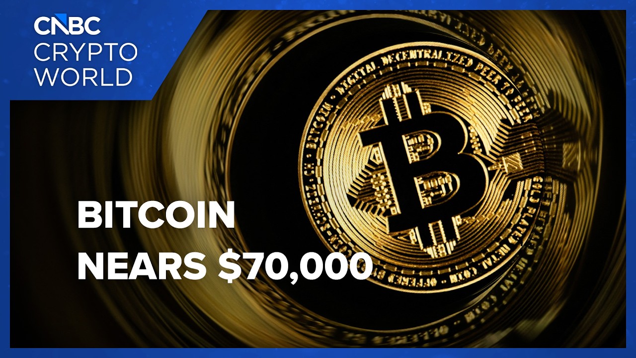 Bitcoin climbs toward $70,000 level as U.S. equities rise: CNBC Crypto World