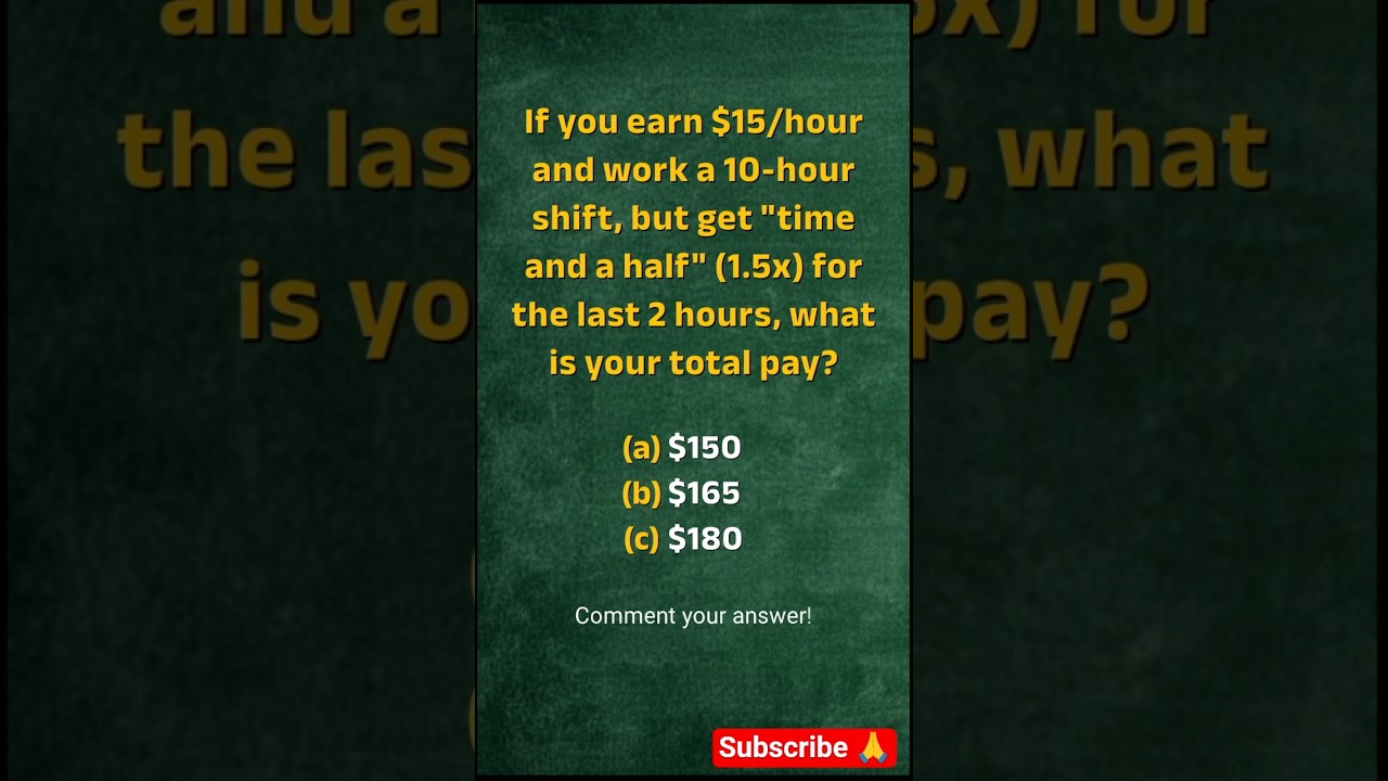 Paycheck Puzzle: Can You Solve This? #quiz #finance #shorts #money