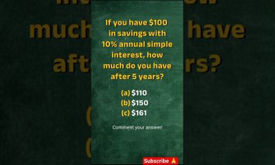 Simple Interest Riddle: Test Your Financial Literacy! #math #quiz #shorts #finance