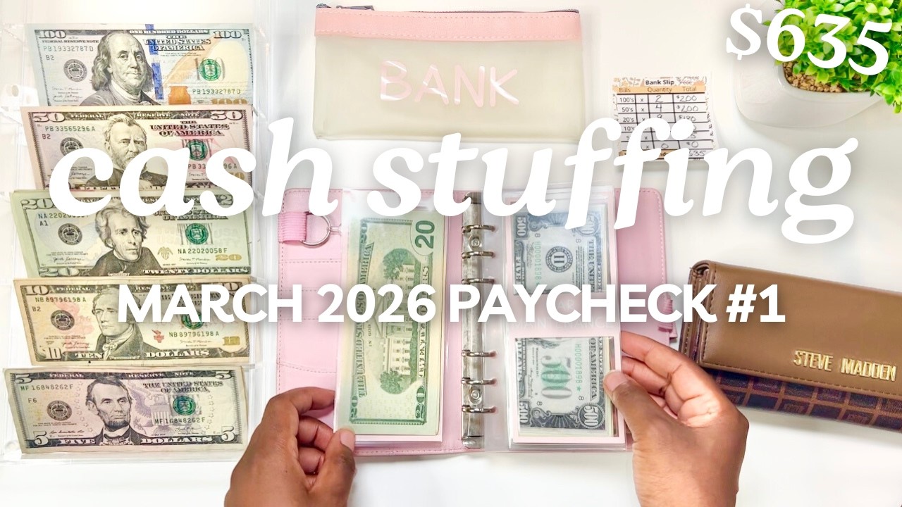 CASH ENVELOPE STUFFING | MARCH 2026 PAYCHECK #1 | Budget With Me | MONETS MONEY