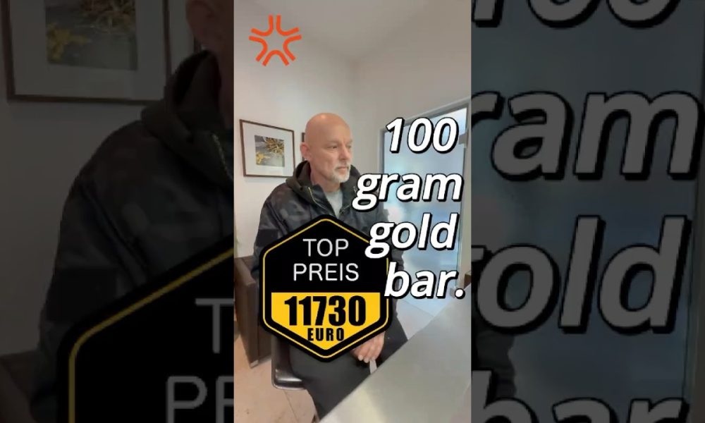 100 gram gold bar. #money #gold