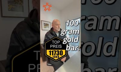 100 gram gold bar. #money #gold