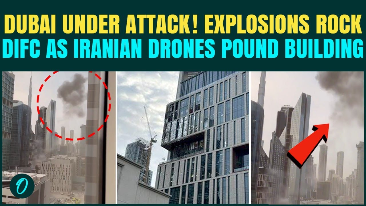 Iran BOMBS Dubai BREAKING: Iran’s Shahed Drones POUND Dubai Int’l Financial Centre | CHILLING VIDEO