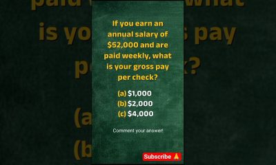 Weekly Pay Quiz: Can You Solve This Math Riddle? #quiz #finance #shorts