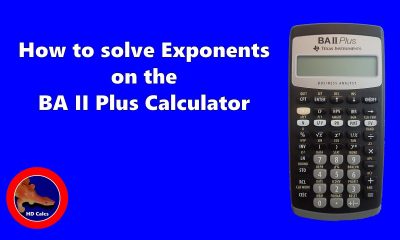 How to solve Exponents on the Texas Instruments BA II Plus Financial Calculator