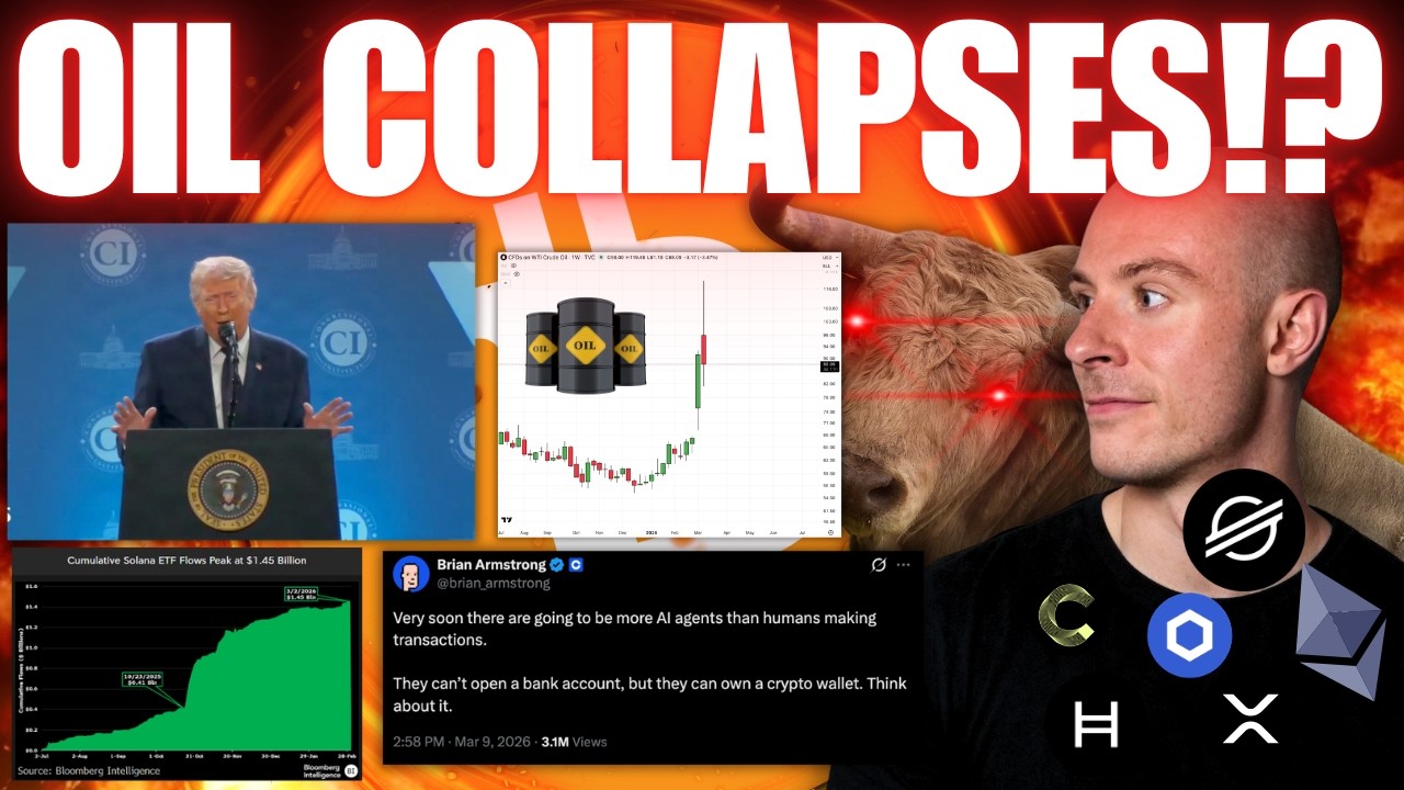 Oil Collapses 30% Plus As Fears Ease.. Markets React!! Institutions Are Buying Crypto RIGHT NOW!!!!!