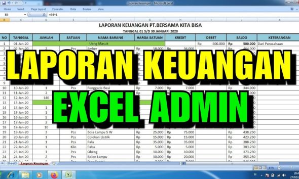 Cara membuat Laporan Keuangan di Excel dengan Cepat