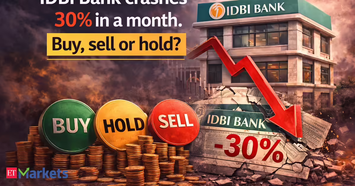 Divestment jolt hits IDBI Bank as shares extend decline to 30% in a month. Buy, sell or hold?